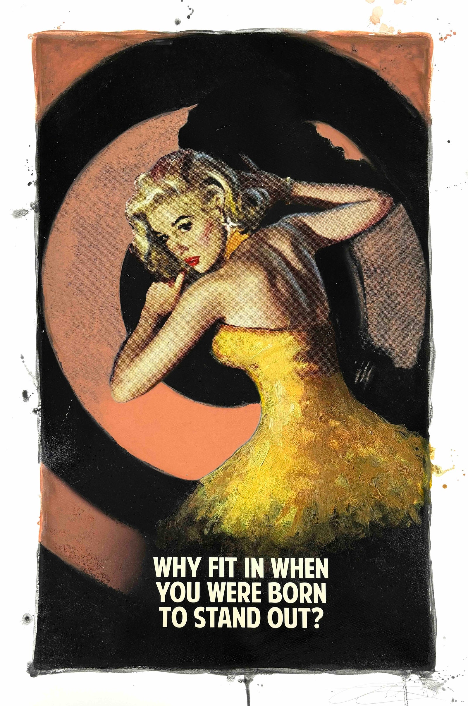 Why Fit In (Rust) by The Connor Brothers, a hand-finished hand coloured giclée print in oil, pastel and varnish. from 2020