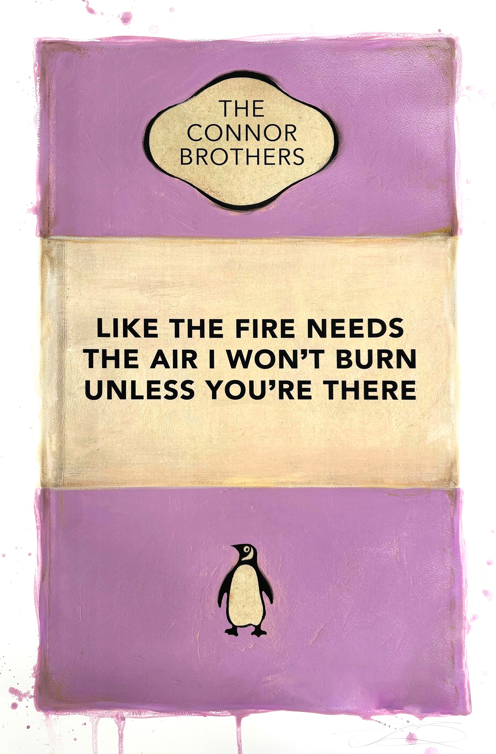 Like The Fire Needs The Air (Dusk Pink) by The Connor Brothers, a hand-finished hand coloured giclée print in oil, pastel and varnish. from 2020