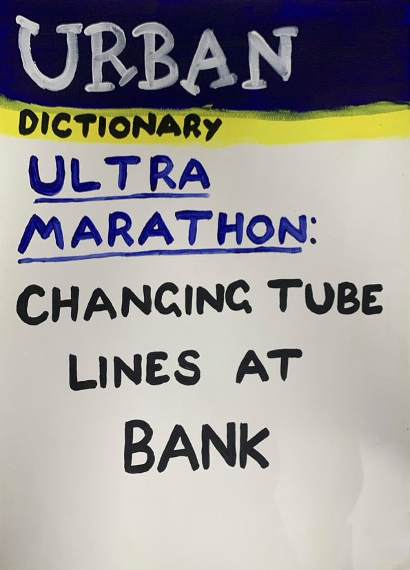 Ultra Marathon by Times New Roadman, a original  hand-painted with acrylic on paper. from 2023