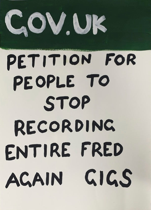 Fred Again by Times New Roadman, a original hand-painted acrylic on paper. from 2023