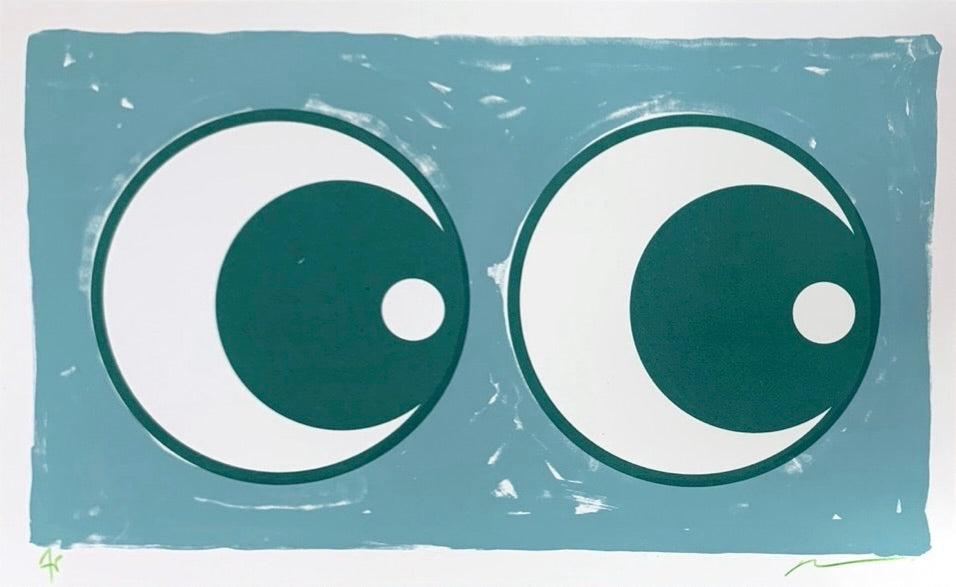 Making Eyes Across The Room - Green on Green