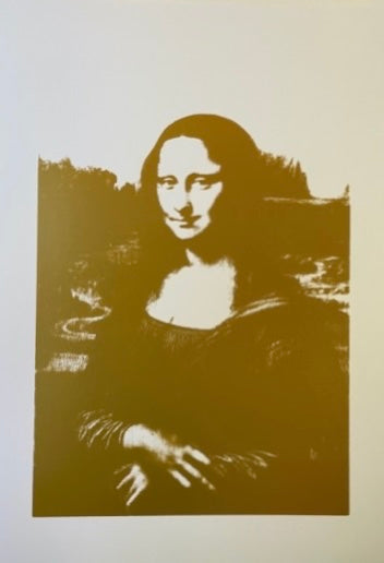 Mona Lisa 1: Gold on White by Sunday B. Morning (Andy Warhol)