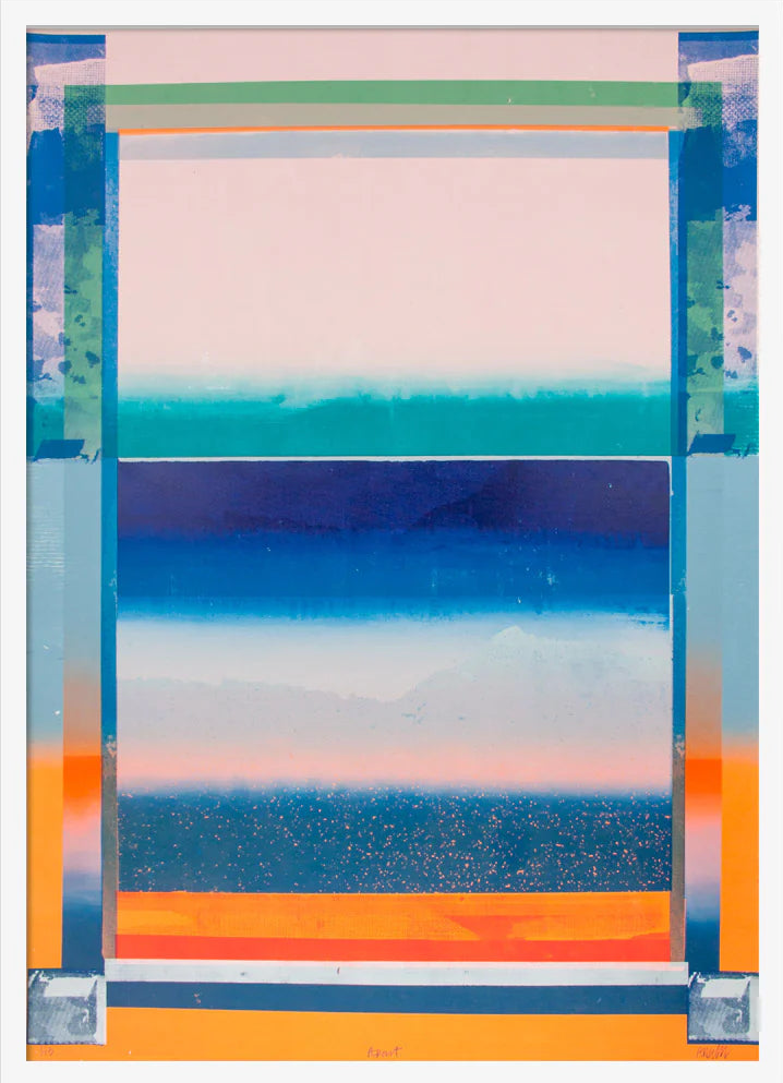 Apart by Angus Vasili, a limited edition hand pulled screenprint on fabriano paper from 2024