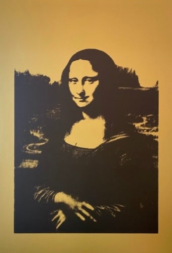 Mona Lisa 4: Black on Gold by Sunday B. Morning (Andy Warhol)