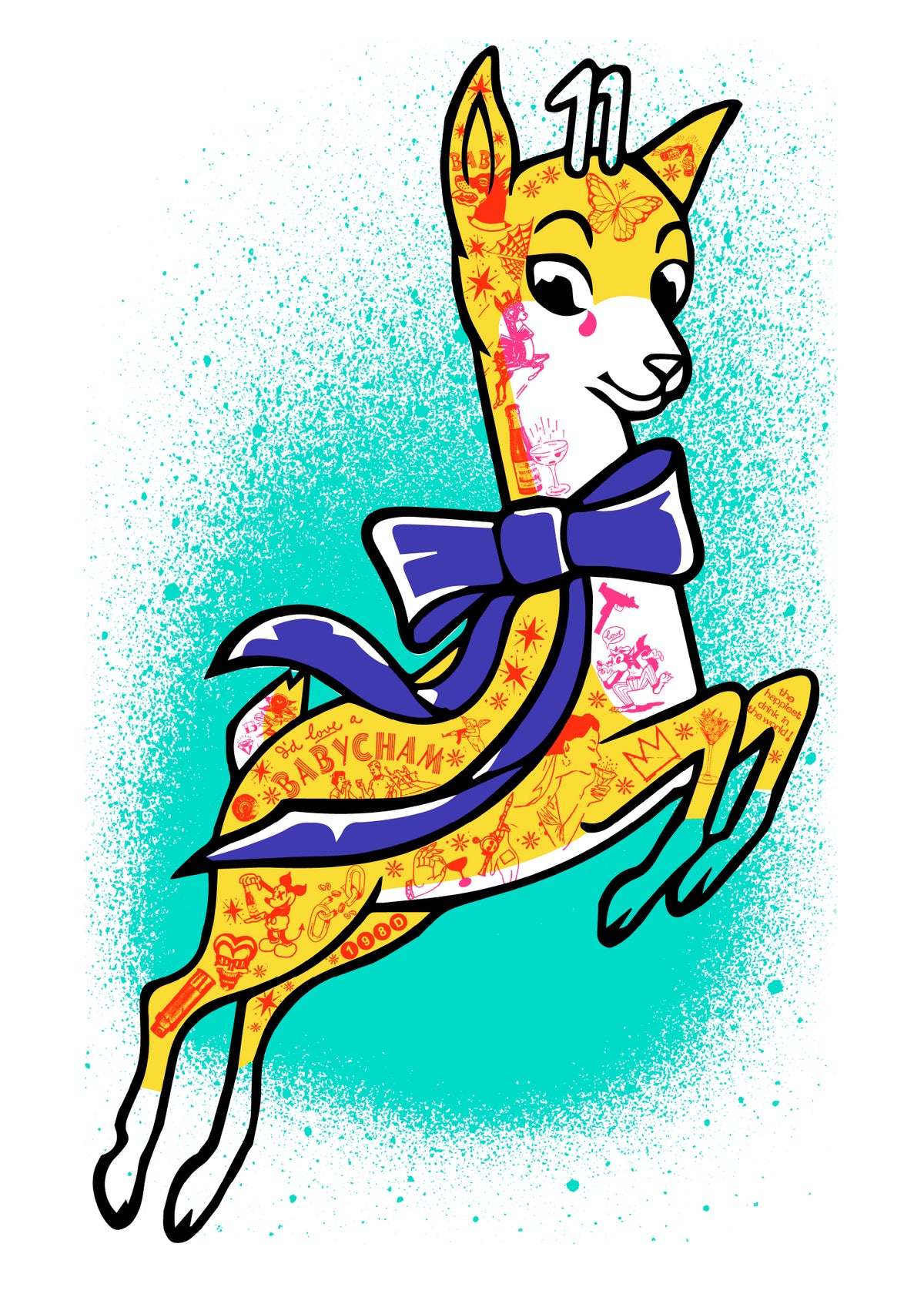 Babycham Spray (Green) by Rob Timm, a open edition giclée print on hahnemühle 308gsm rag paper from 2025