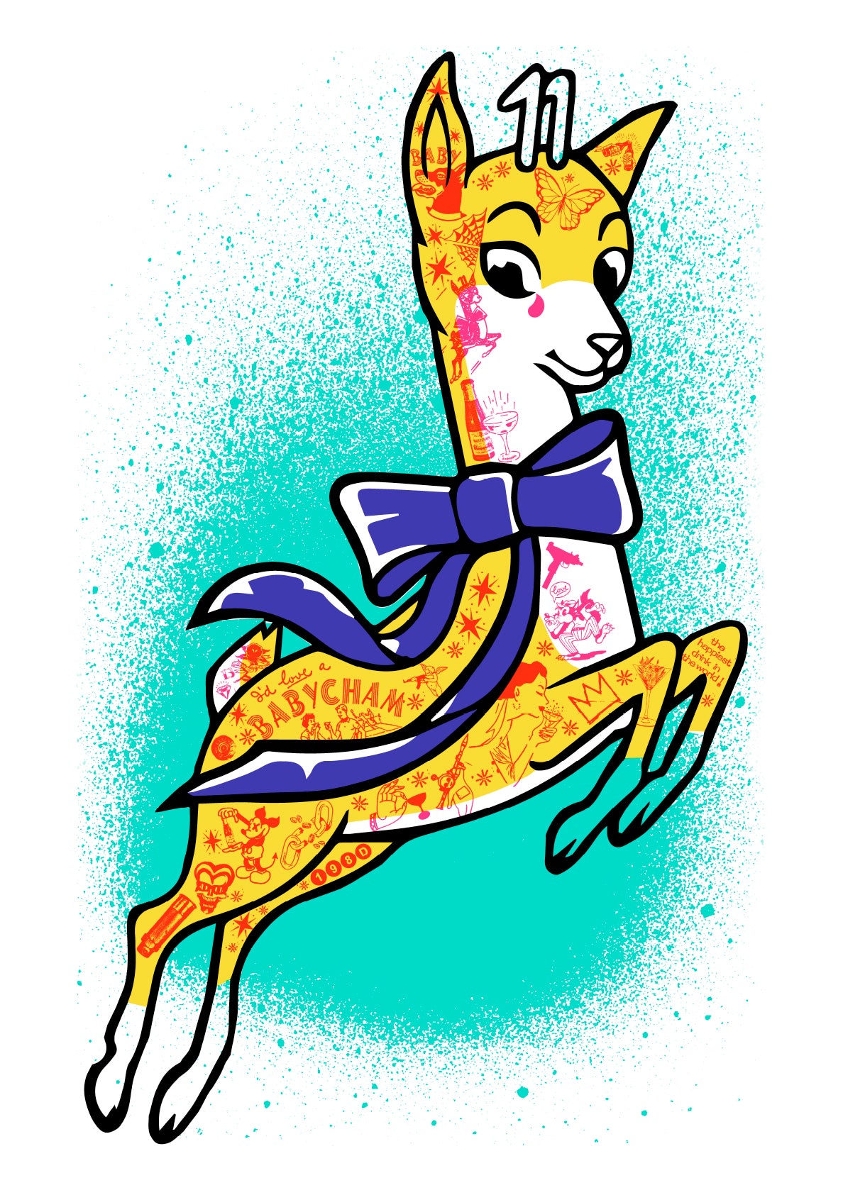 Babycham Spray (Green) by Rob Timm, a open edition giclée print on hahnemühle 308gsm rag paper from 2025