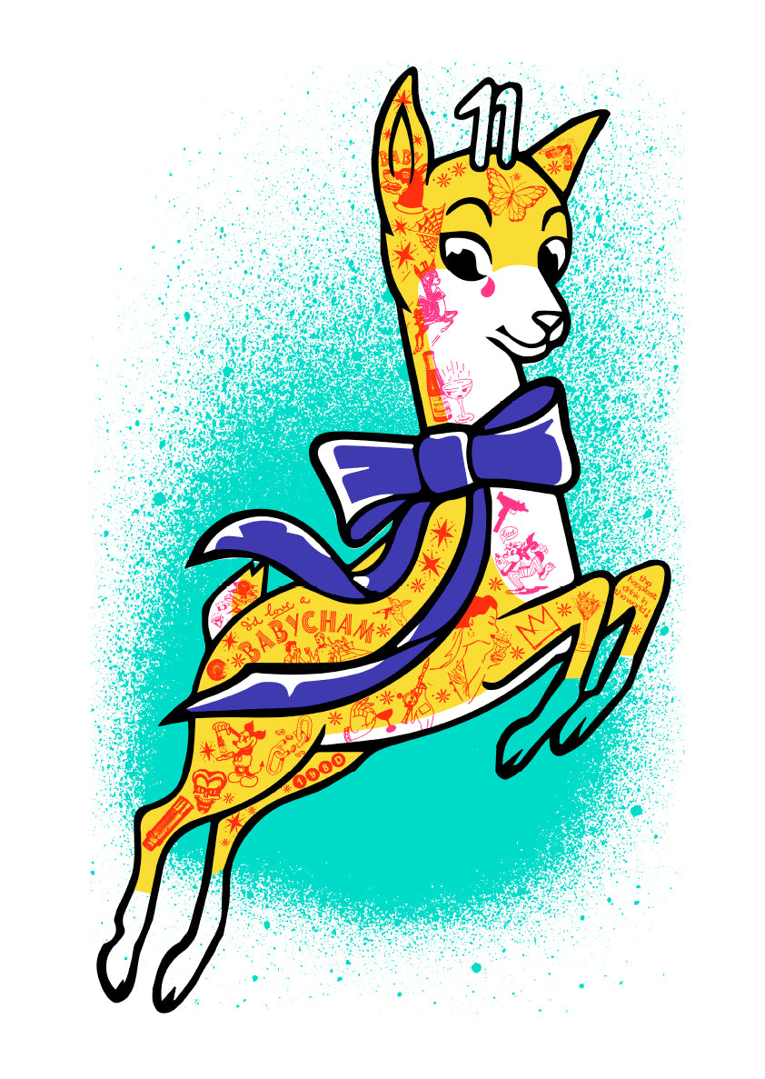 Babycham Spray (Green) by Rob Timm, a open edition giclée print on hahnemühle 308gsm rag paper from 2025