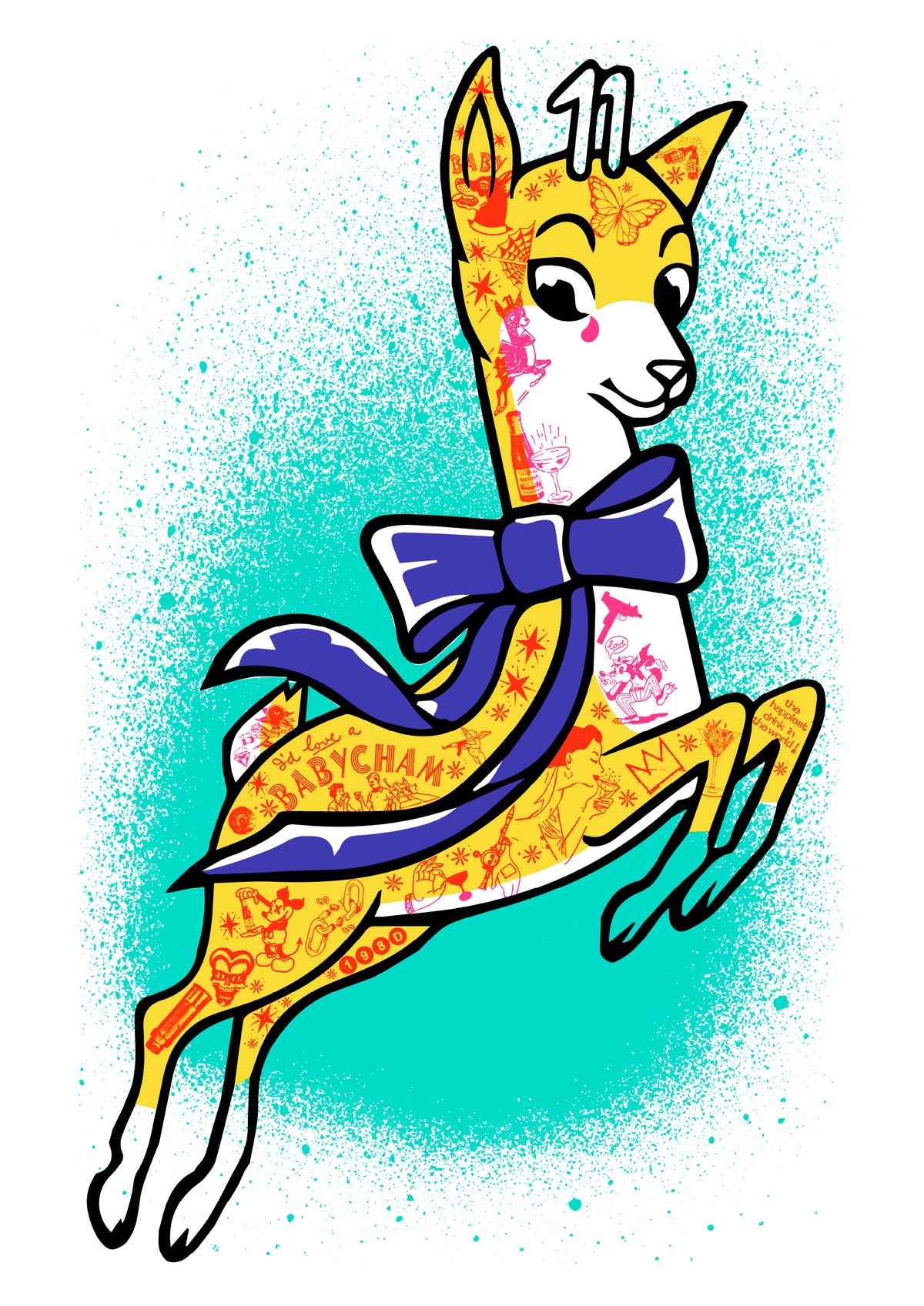 Babycham Spray (Green) by Rob Timm, a open edition giclée print on hahnemühle 308gsm rag paper from 2025