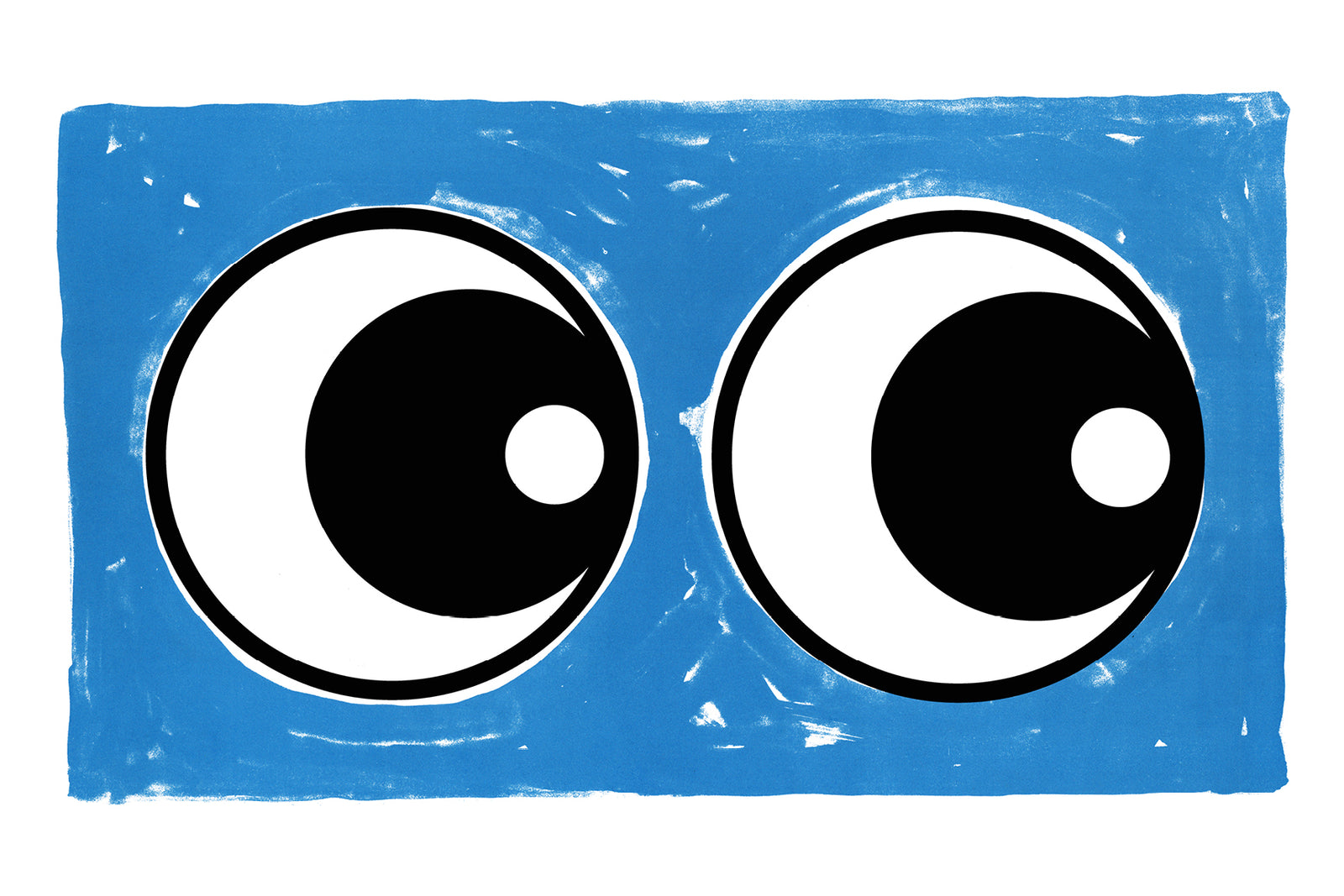 Making Eyes Across The Room (Blue) by Adam Bridgland, a open edition giclée print on hahnemühle 308gsm rag paper from 2025