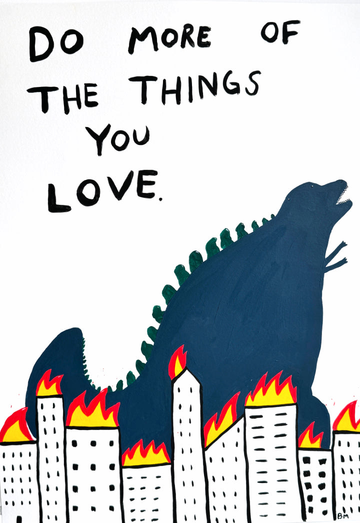 Do More (Framed) by Billy Murphy, a original acrylic on 310gsm southbank coarse from 2024