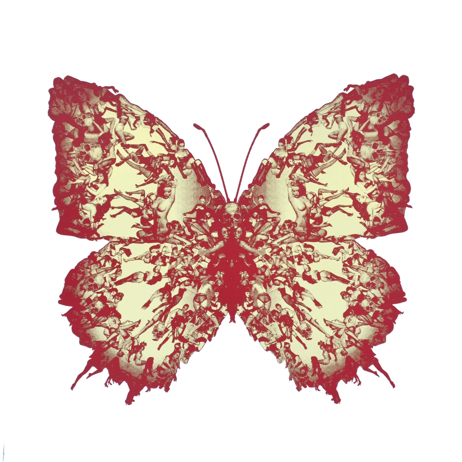 Deliverance Mini Gold Foil And Scarlett Edition by Cassandra Yap, a limited edition giclée print on white 380gsm laminated stock from 2021