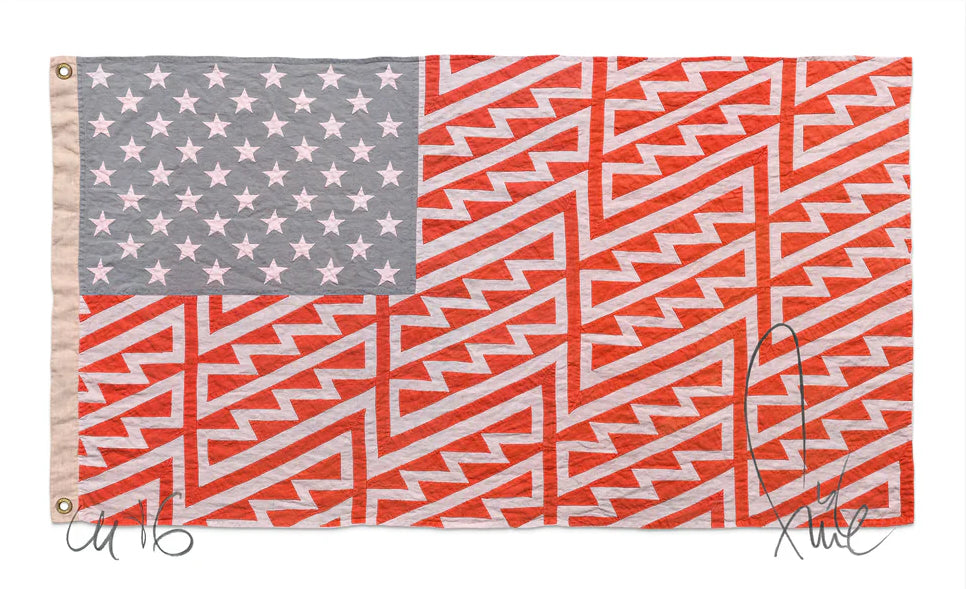 Star Spangled Shadows Linen Print by Faile, a open edition offset print on linen paper from 2023