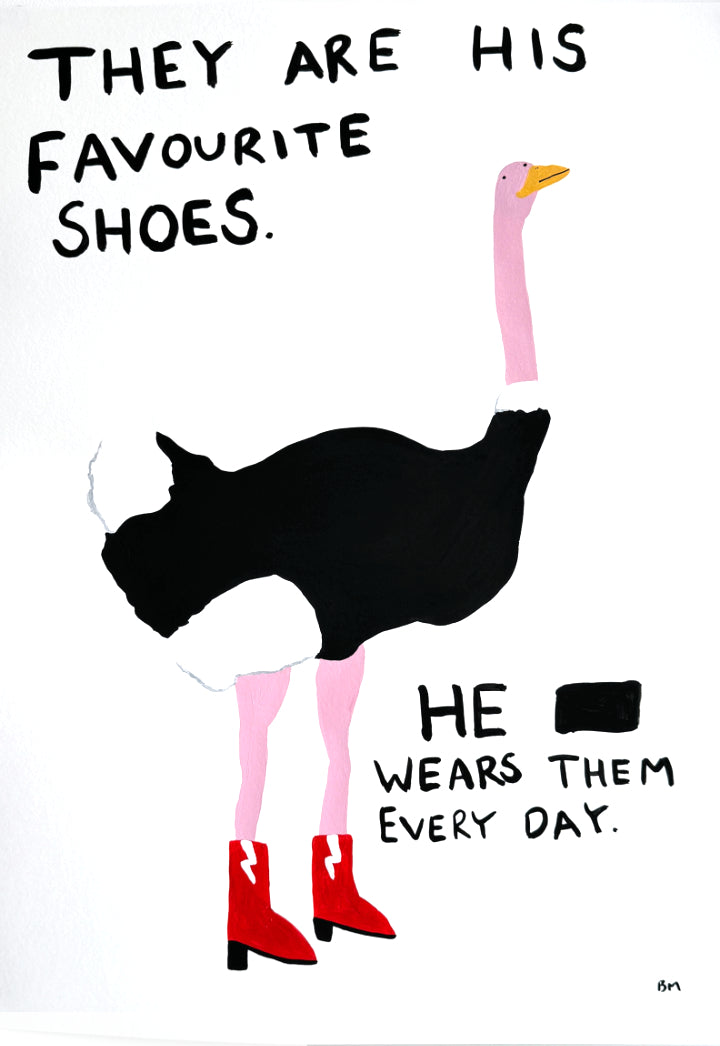 Favourite Shoes (Framed) by Billy Murphy, a original acrylic on 310gsm southbank coarse from 2024