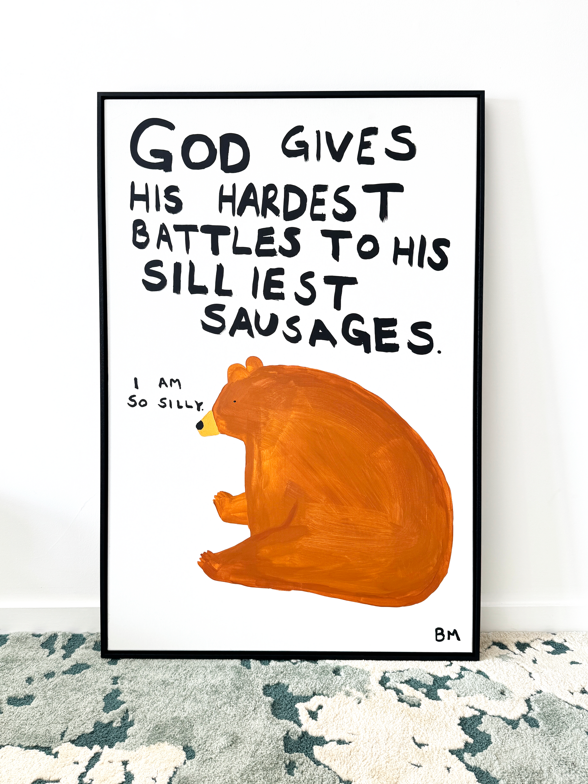 silliest-sausages-canvas-framed-Billy Murphy-Original Painting-1080x1080