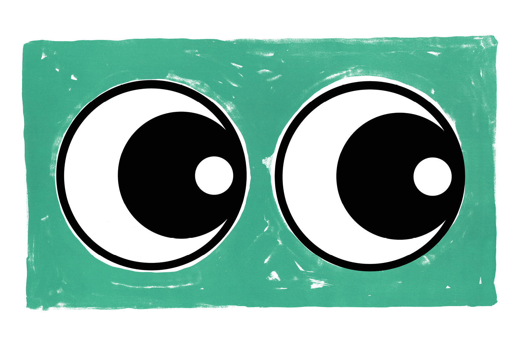 Making Eyes Across The Room (Green) by Adam Bridgland, a open edition giclée print on hahnemühle 308gsm rag paper from 2025