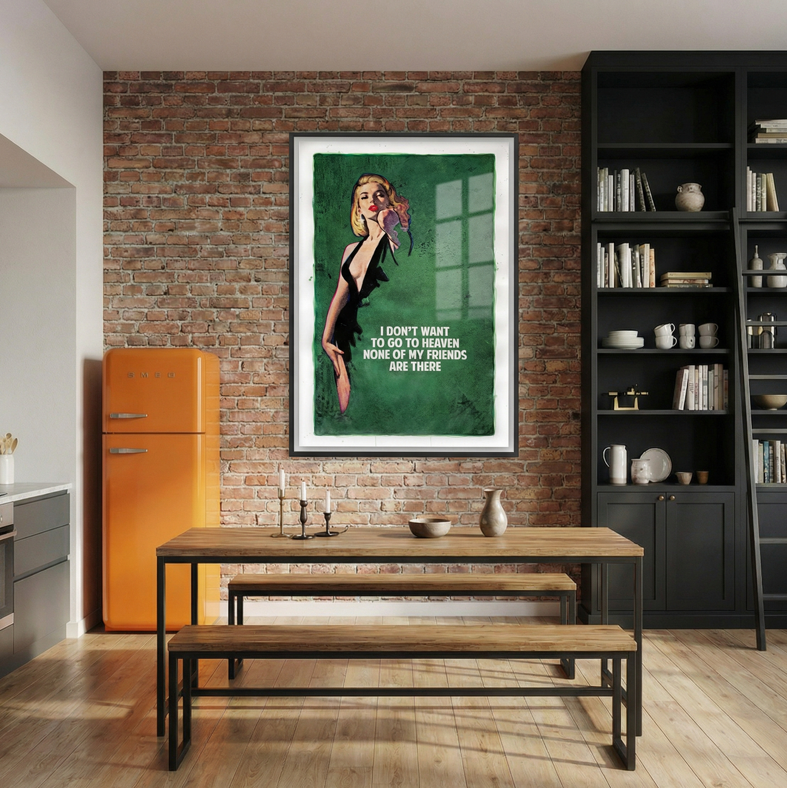 i-dont-want-to-go-to-heaven-dark-green-The Connor Brothers-Limited Edition Art Print-1056x1647