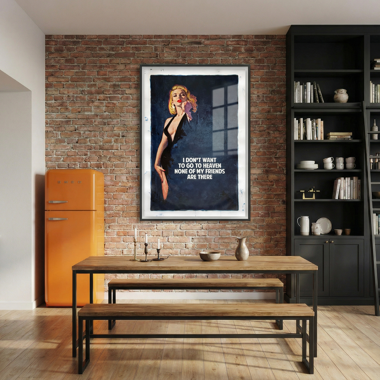 i-dont-want-to-go-to-heaven-dark-blue-The Connor Brothers-Limited Edition Art Print-1055x1655