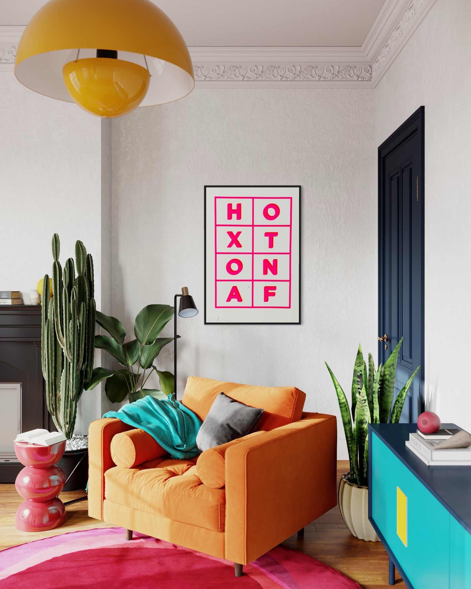 Hoxton AF by Dave Buonaguidi, a limited edition two colour screenprint on somerset 300gsm paper from 2021