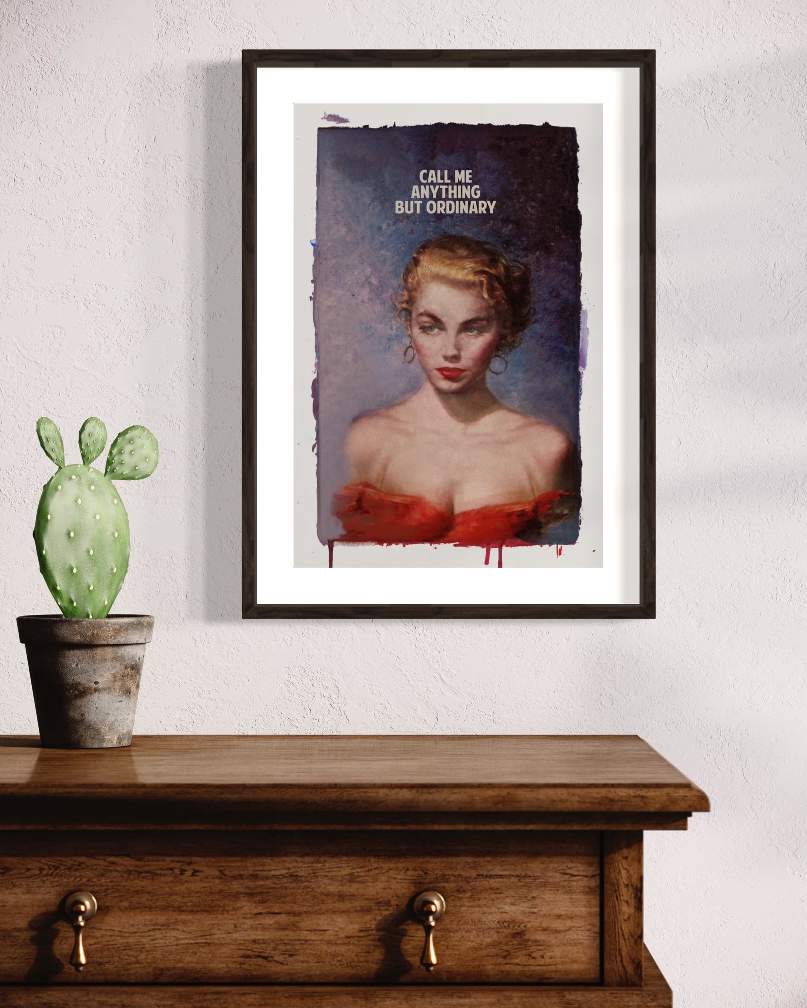 Call Me Anything But Ordinary - Blue by The Connor Brothers, a limited edition hand coloured giclée print in oil, pastel and varnish. from 2020