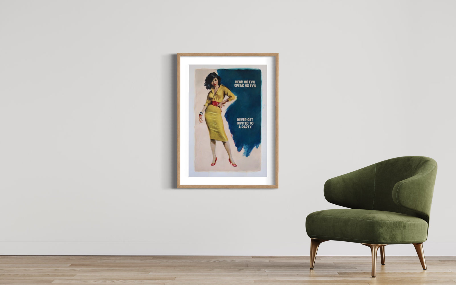 Hear No Evil Speak No Evil - Blue (Framed) by The Connor Brothers, a limited edition giclee print on archival paper with silkscreen varnish. from 2020