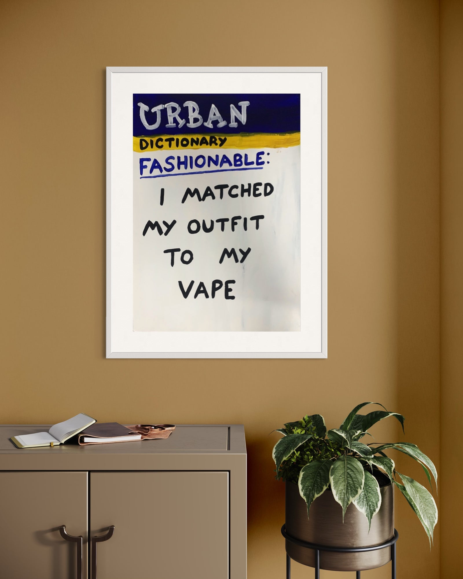 Matched My Vape by Times New Roadman, a original hand-painted acrylic on paper. from 2023