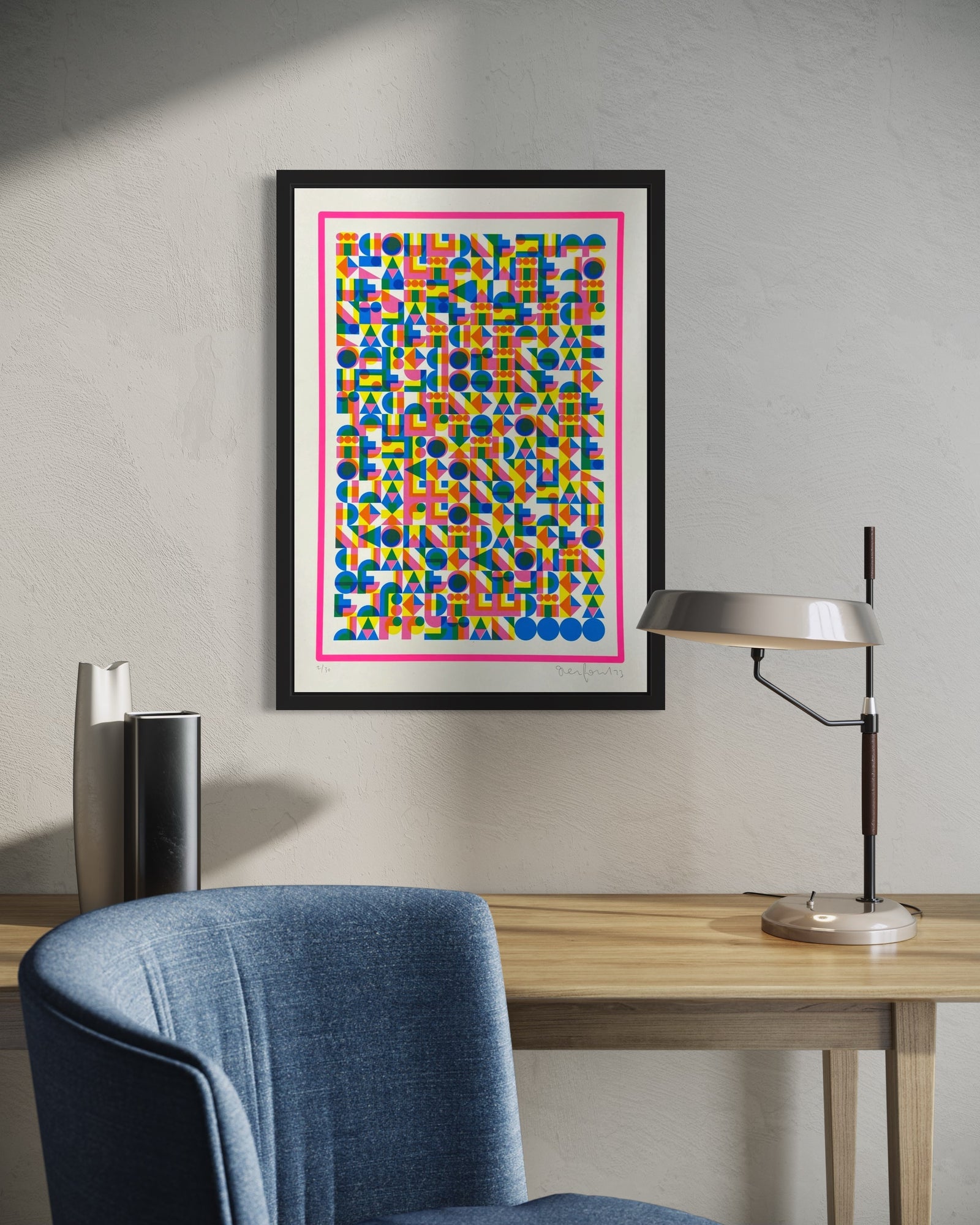 Hidden Typography "Happy Man" by Oli Fowler, a limited edition four-layered screenprints offers a secret to be discovered from 2023