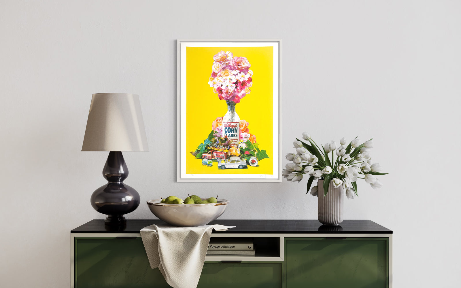 Cornflake by Oli Fowler, a limited edition 5 layer spot colour / cmyk hand pulled screen-print on 320gsm madrid litho  from 2023