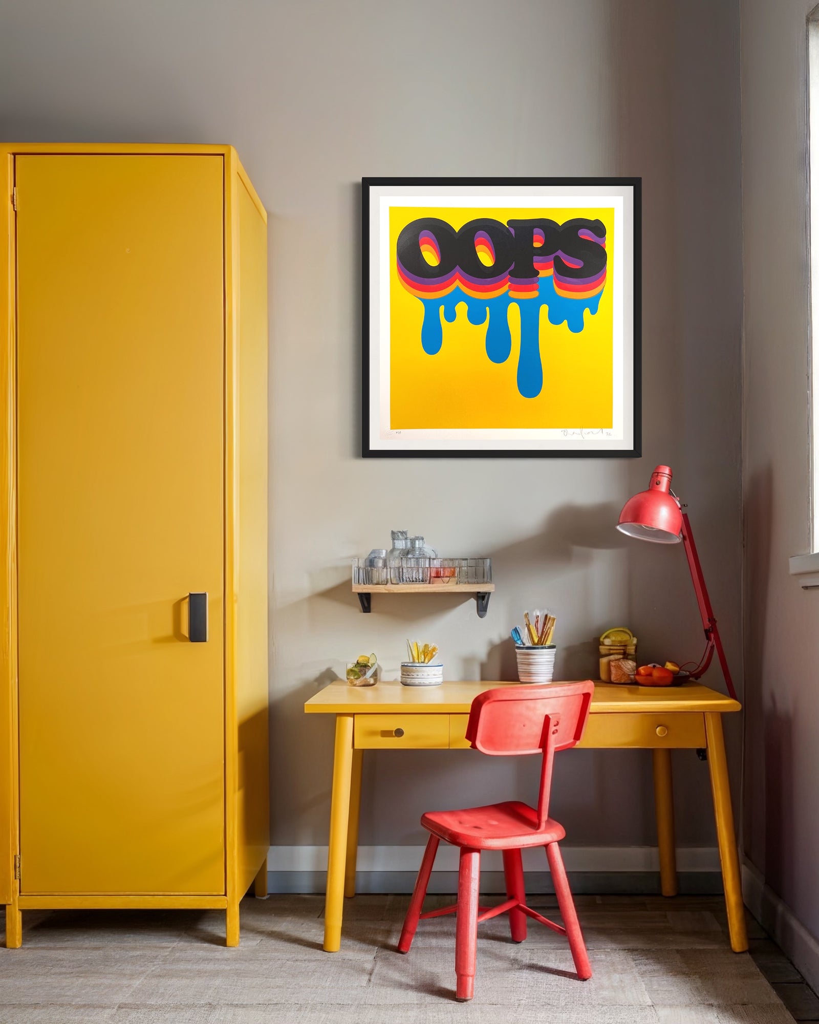 Oops XL by Oli Fowler, a limited edition 6 layer hand pulled screenprint on 410gsm somerset satin paper from 2022