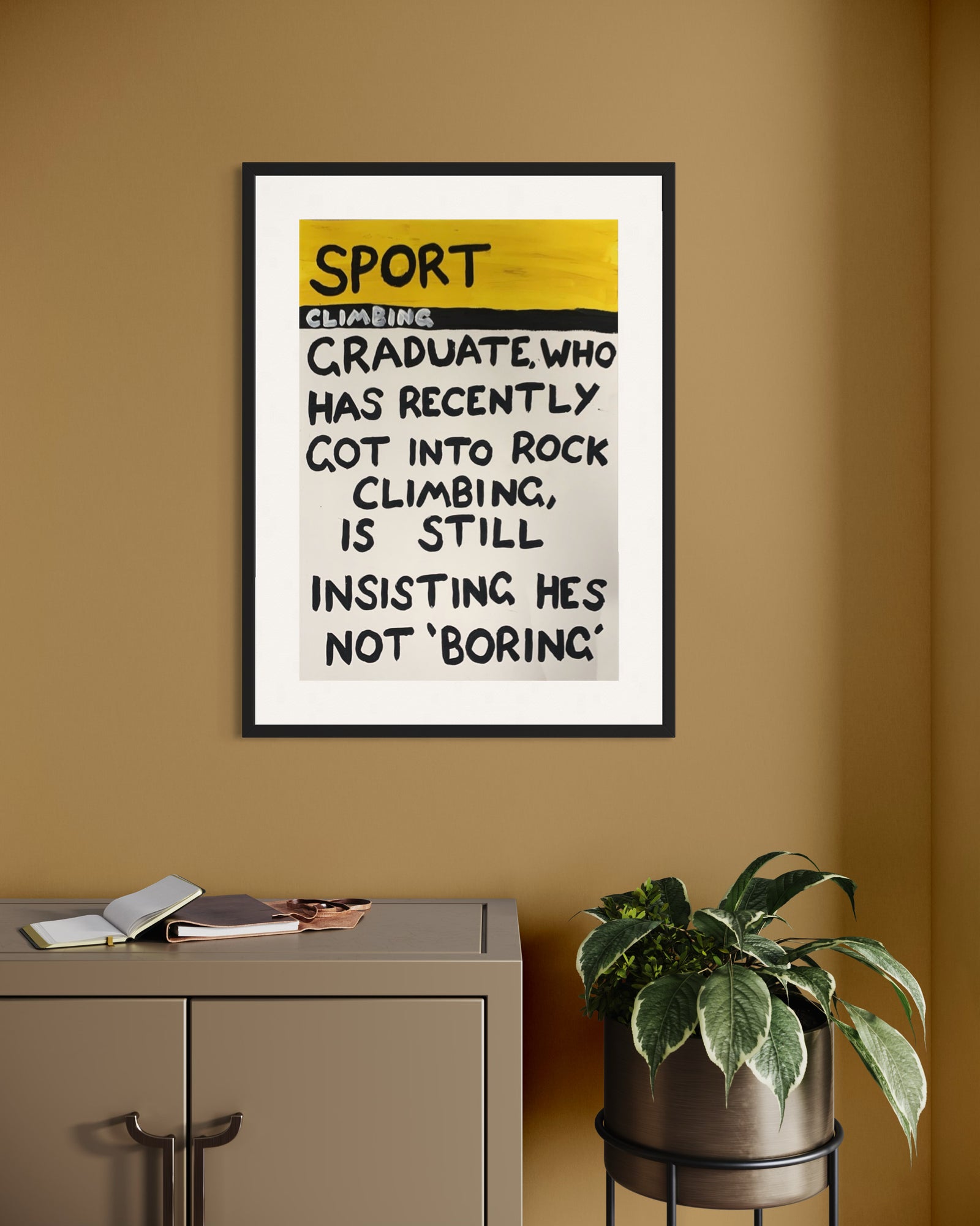 Rock Climbing by Times New Roadman, a original hand-painted with acrylic on paper. from 2023