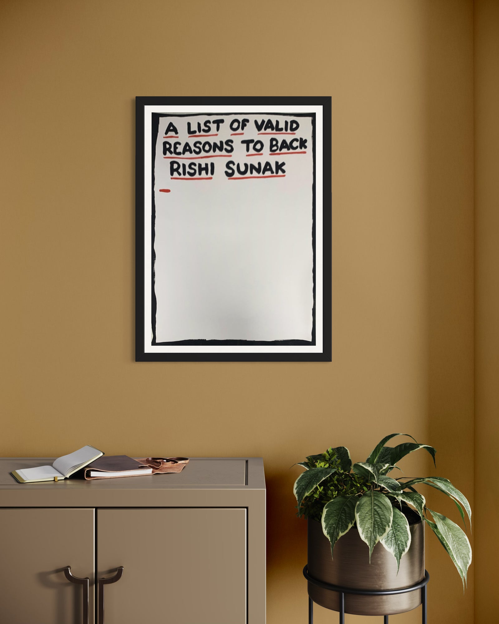 Rishi Sunak by Times New Roadman, a original  hand-painted with acrylic on paper. from 2023