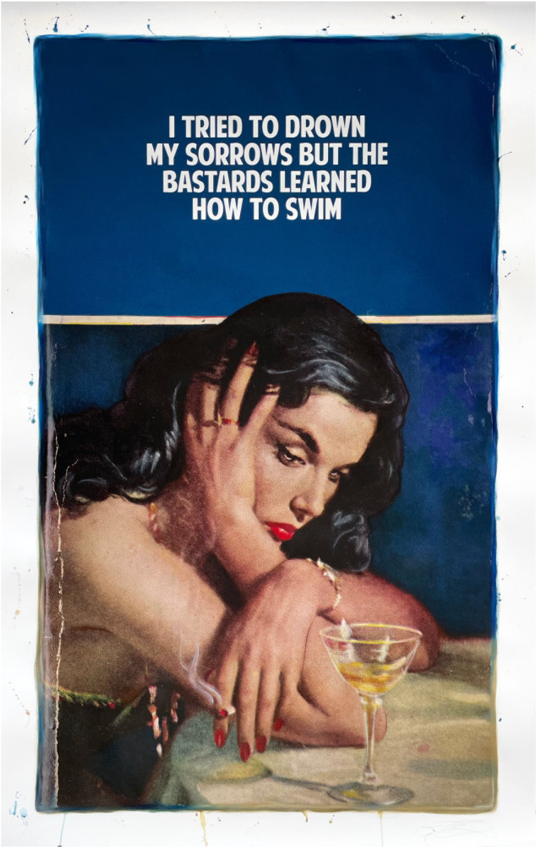 i-tried-to-drown-my-sorrows-blue-The Connor Brothers-Limited Edition Art Print-1051x1659