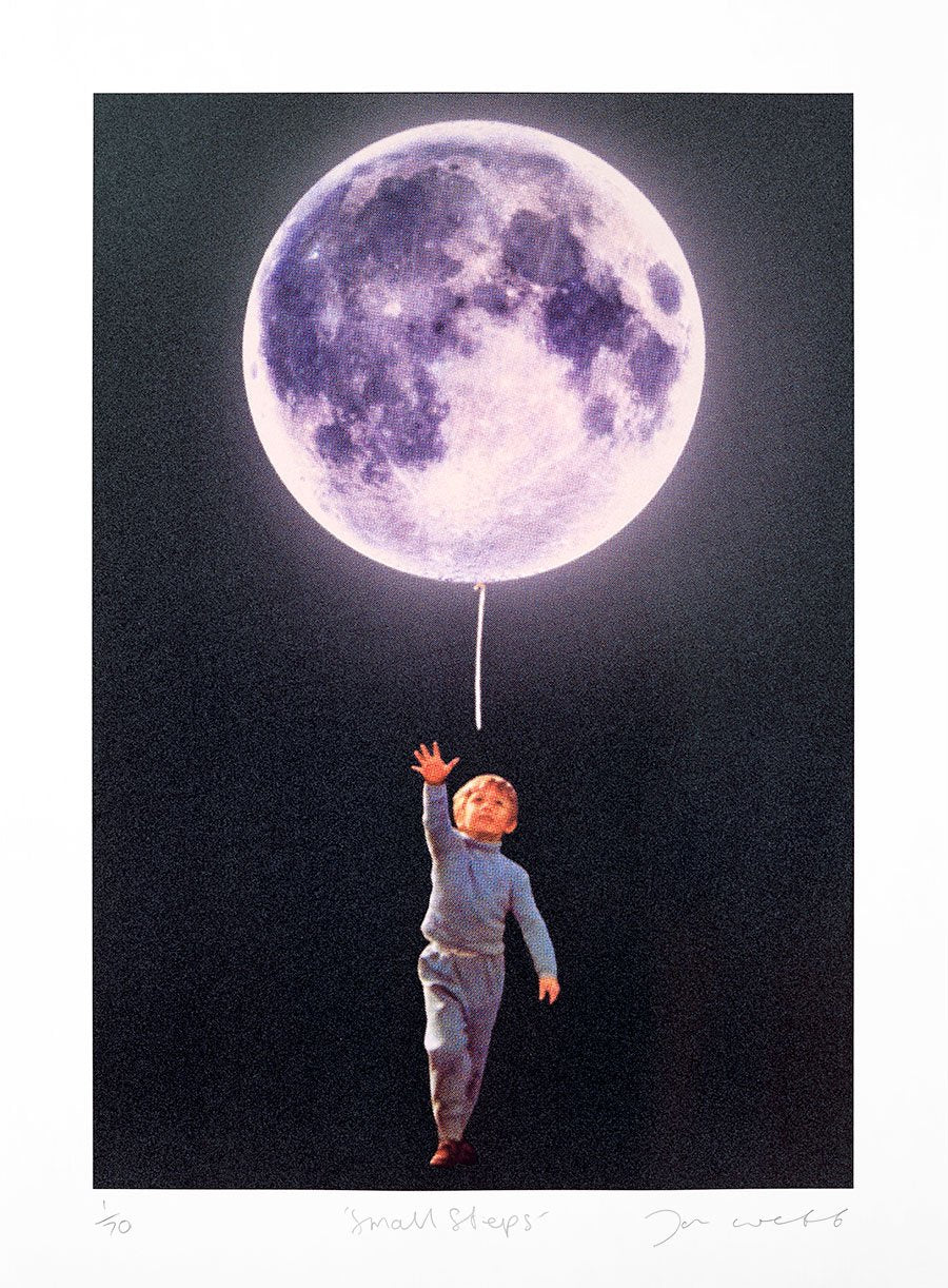 Small Steps by Joe Webb, a limited edition 6 colour silkscreen print on somerset enhanced velvet 410gsm paper from 2023