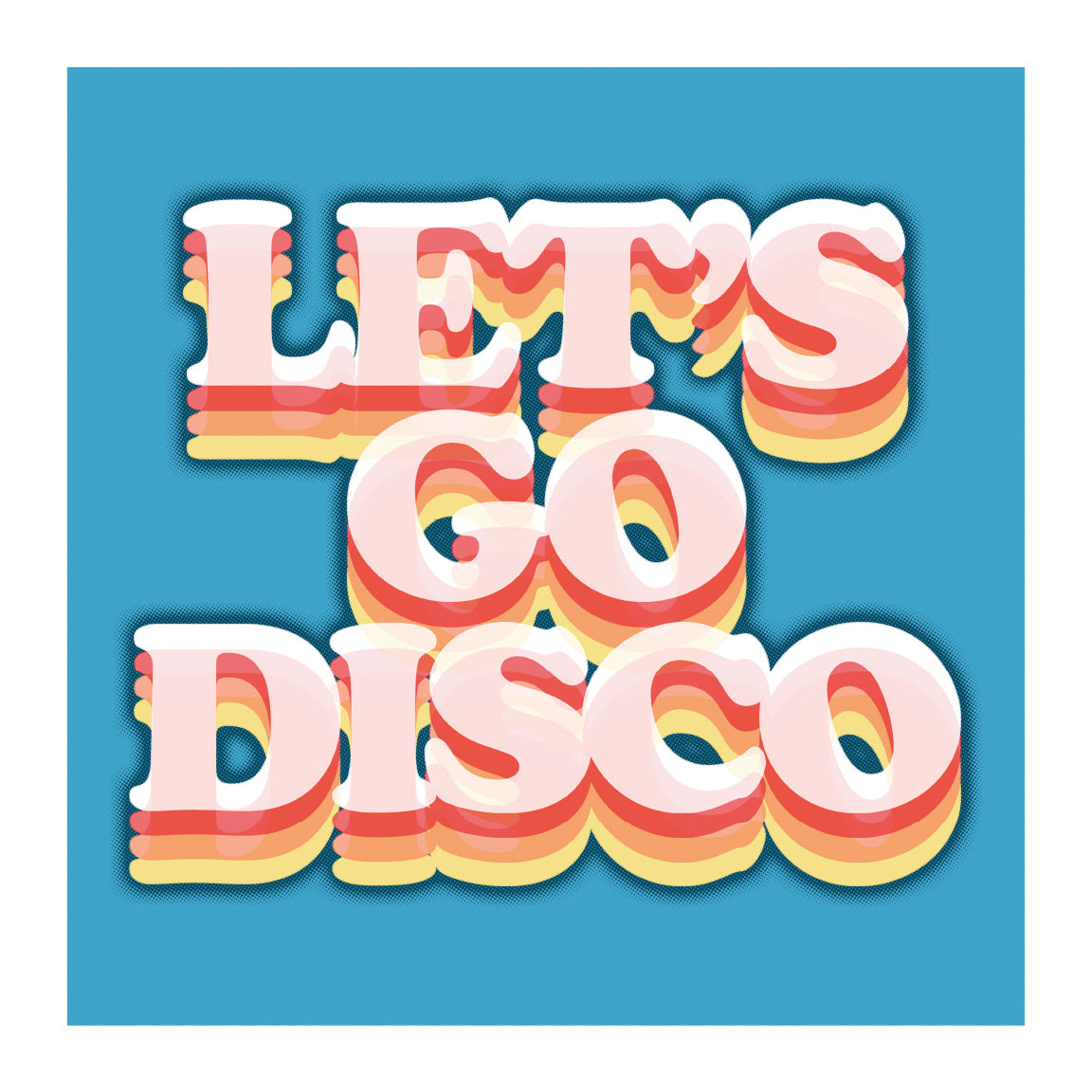 Lets Go Disco by Oli Fowler, a open edition giclée print on hahnemühle 308gsm rag paper from 2025