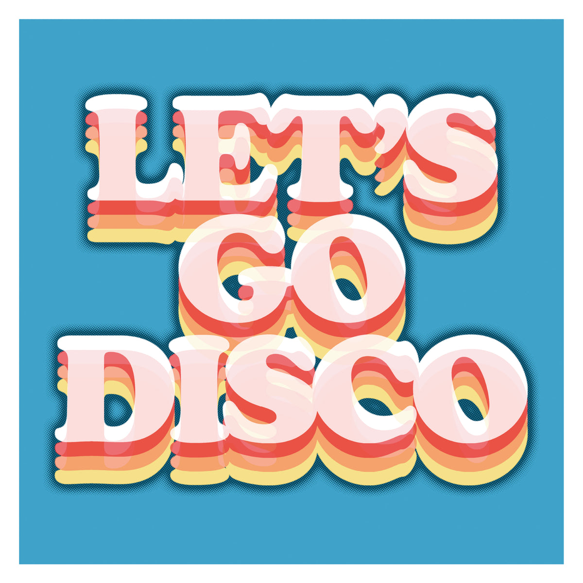 Lets Go Disco by Oli Fowler, a open edition giclée print on hahnemühle 308gsm rag paper from 2025