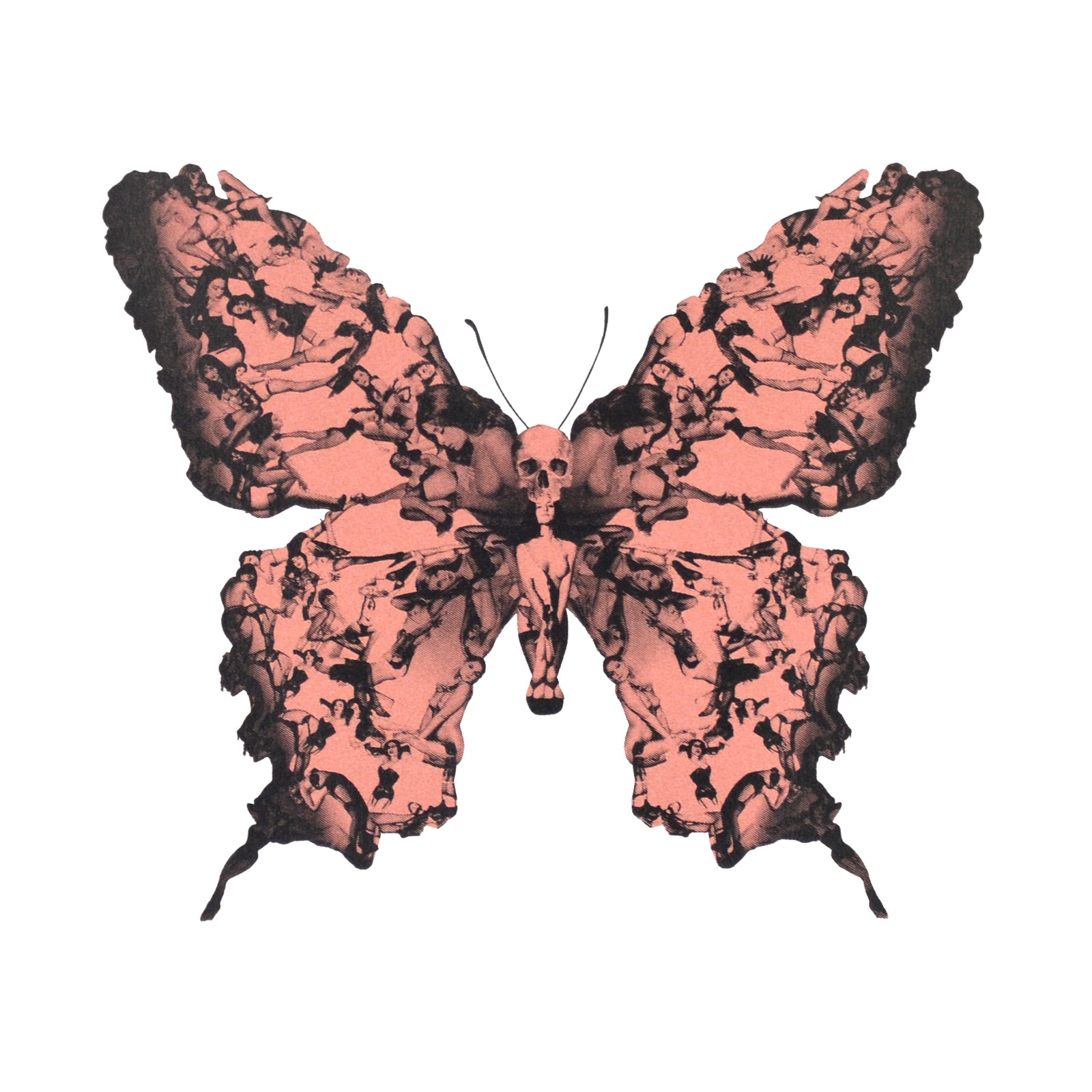 Liberty Mini Metallic Dusty Pink by Cassandra Yap, a limited edition 2 colour screen print in black and metallic dusty pink on fabriano 5 300 gsm. from 2023