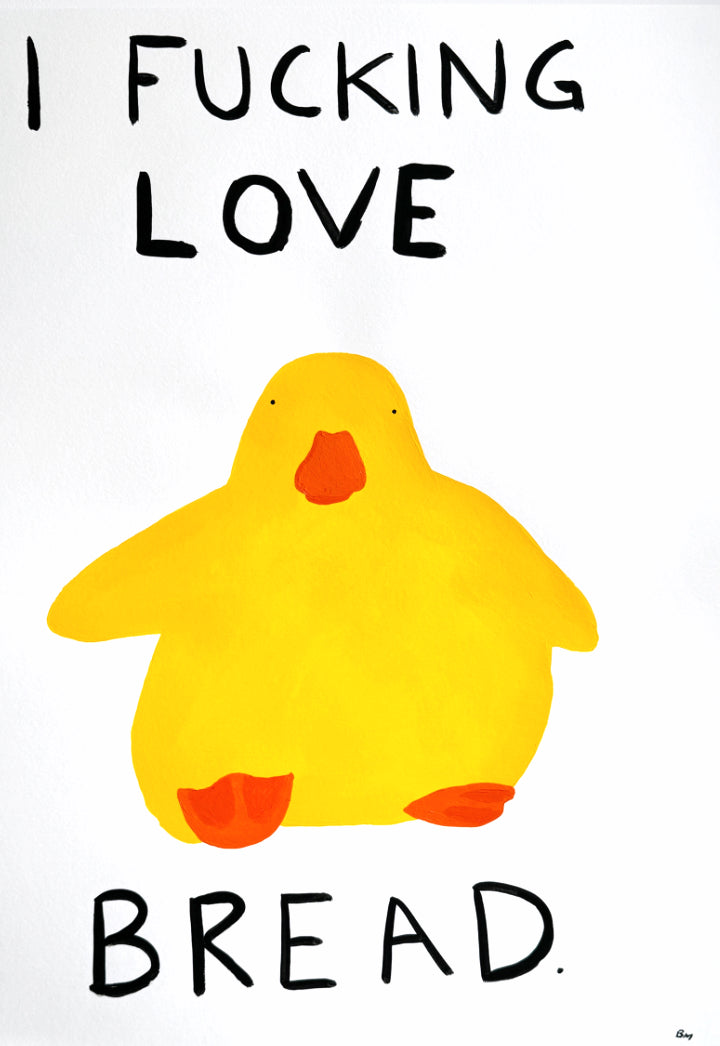 Love Bread by Billy Murphy, a original acrylic on 310gsm southbank coarse from 2024