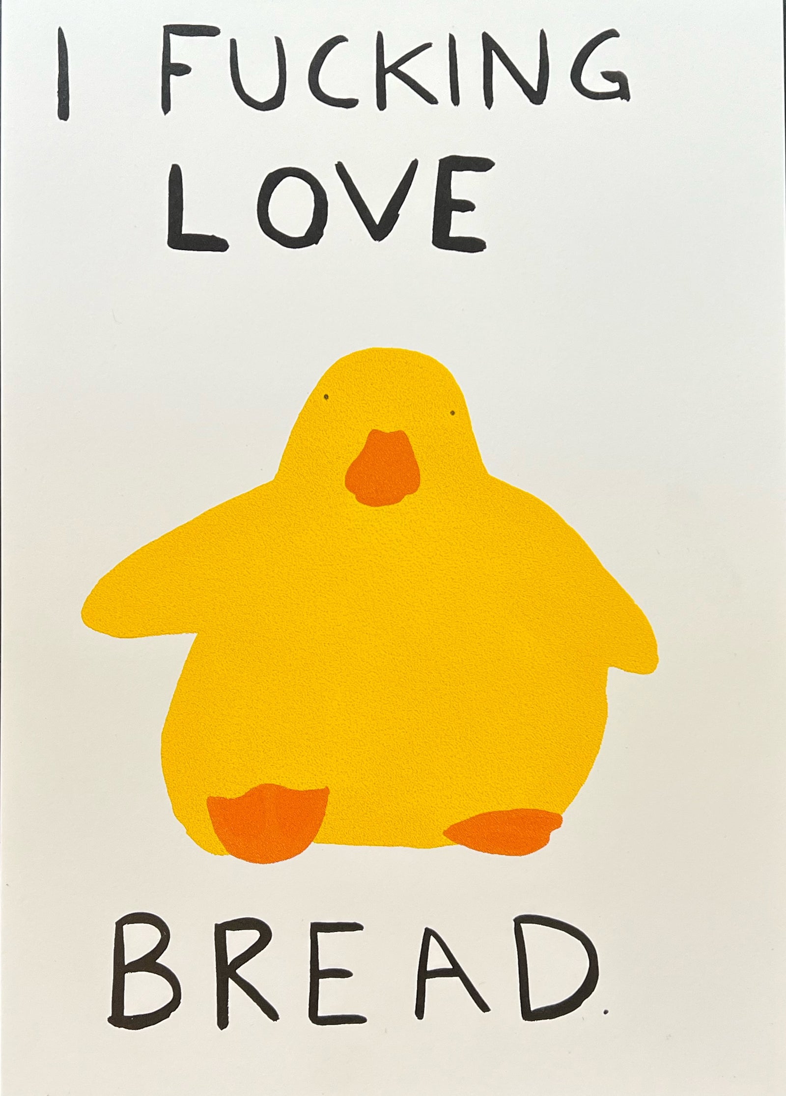 Love Bread (Print Release) by Billy Murphy, a limited edition five colour diffusion dither screenprint on munken white 400gsm paper from 2024