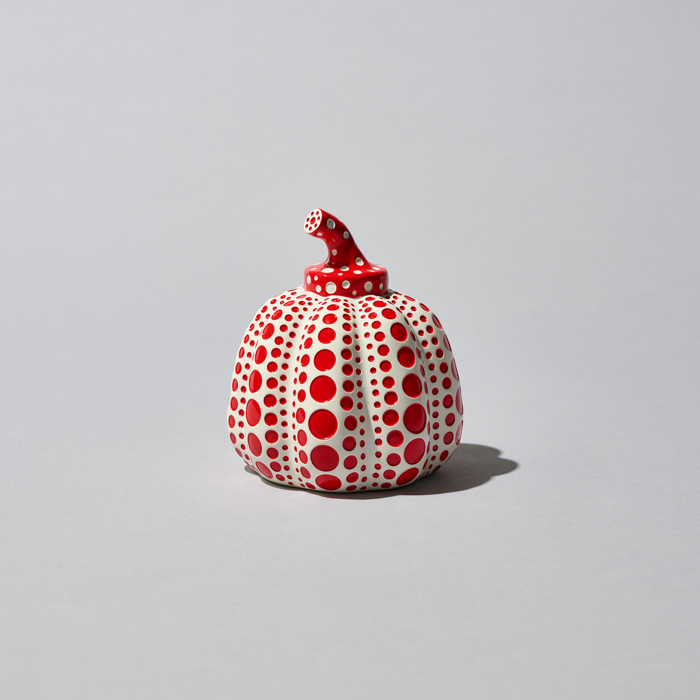 Pumpkin Object Pair (Yellow/Black) & (White/Red) by Yayoi Kusama