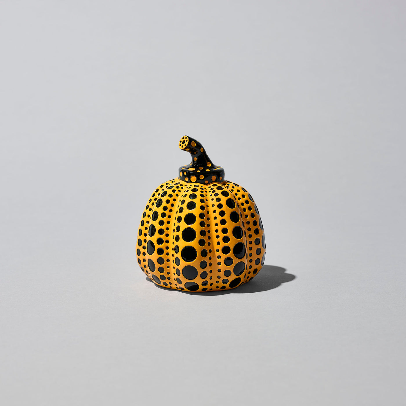 Pumpkin Object Pair (Yellow/Black) & (White/Red) by Yayoi Kusama