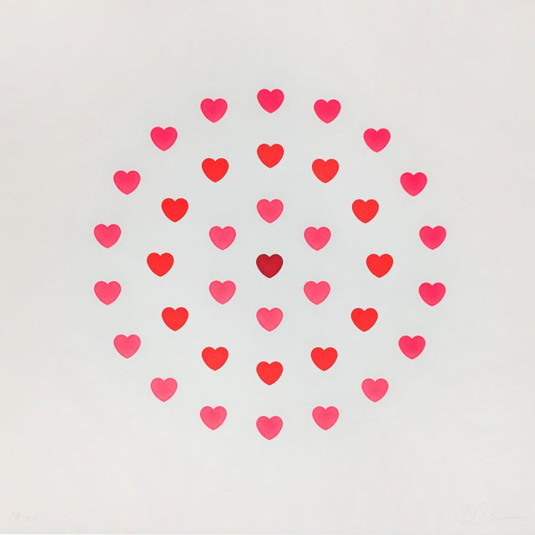 Love Is The Drug (Circle - AP) by Ryan Callanan (RYCA), a limited edition 3 colour screen print on 320gsm fabriano paper from 2024
