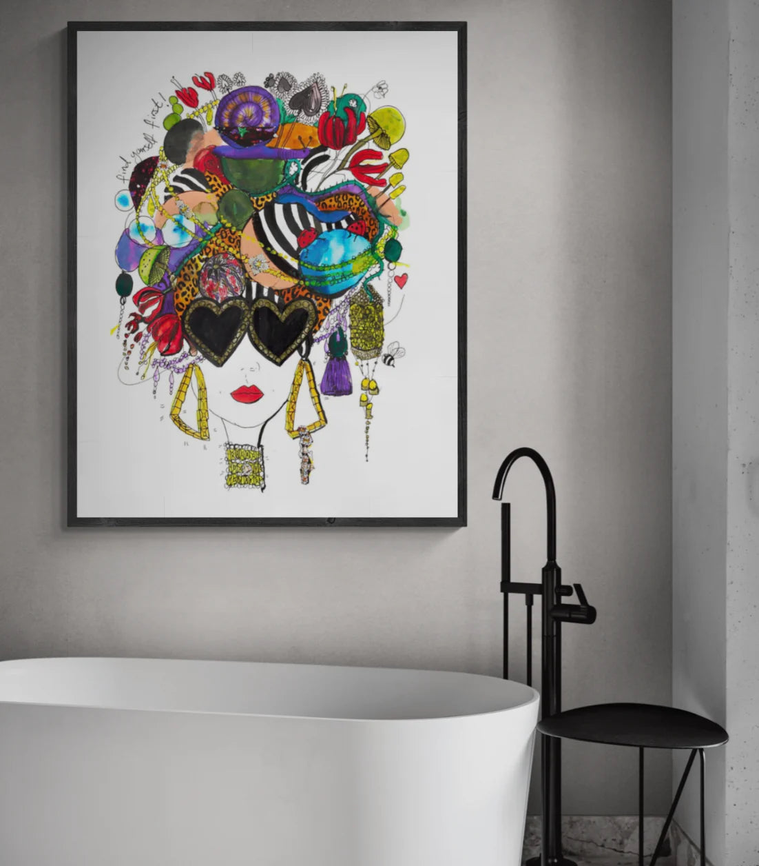 Find Yourself First (Hand-Finished) by Charlotte Posner, a hand-finished unique hand finished original print from 2021