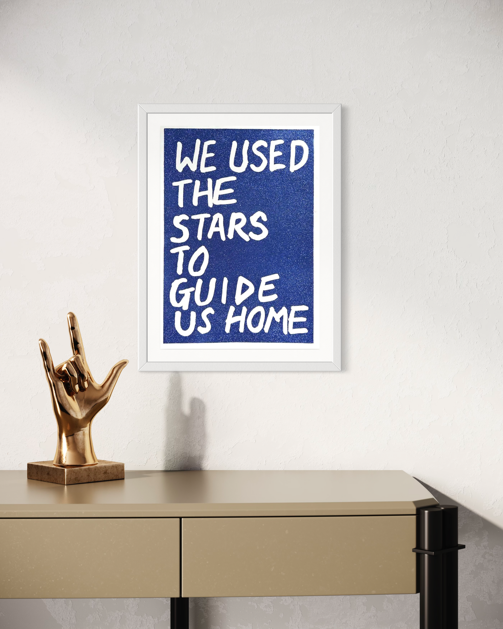 Stars To Guide (Blue) by Adam Bridgland, a limited edition blue glitter on somerset satin white 410 gsm paper. from 2024