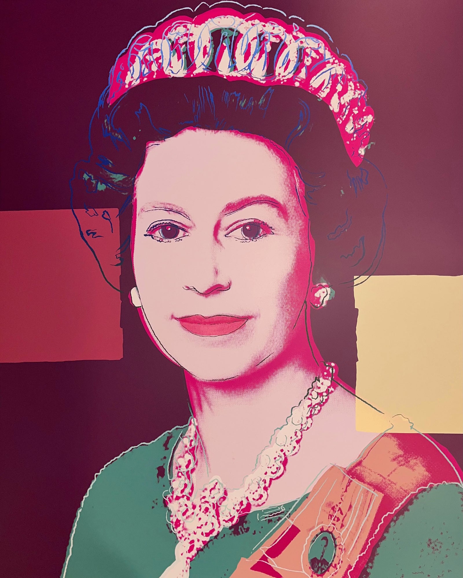 Queen Elizabeth II: 335 by Sunday B. Morning (Andy Warhol)