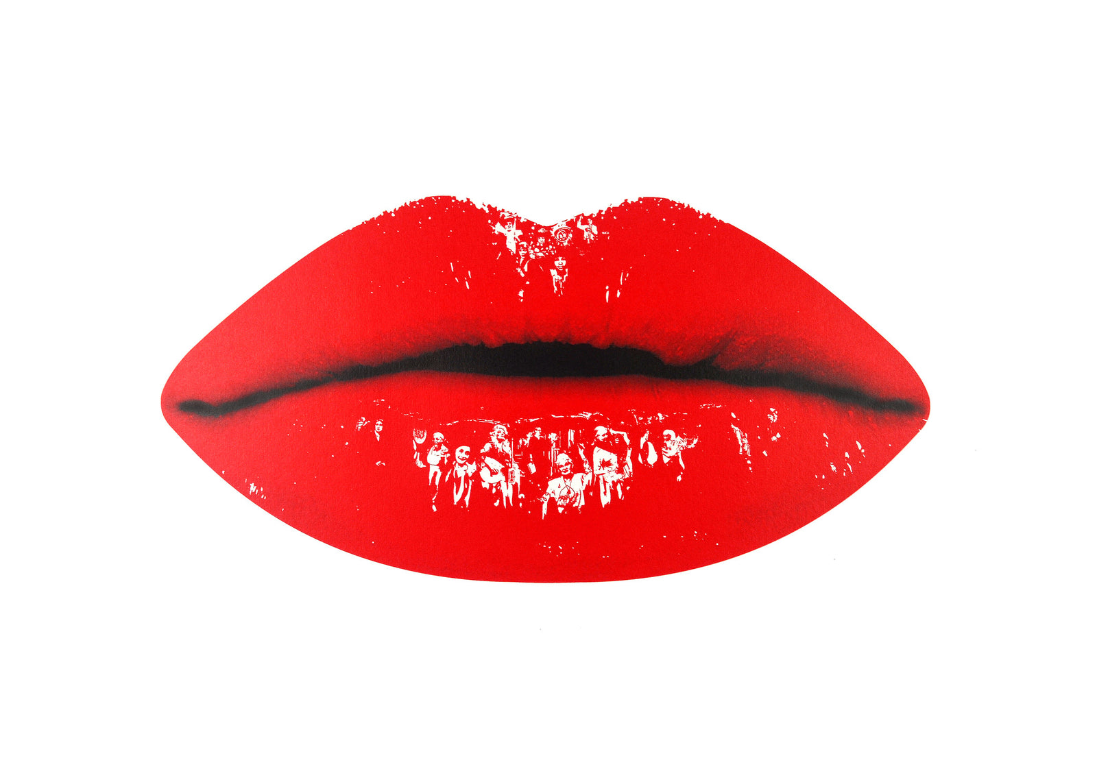 The Curves Of Your Lips Rewrite History II by Cassandra Yap, a limited edition two colour screen print on heritage 315gsm from 2023