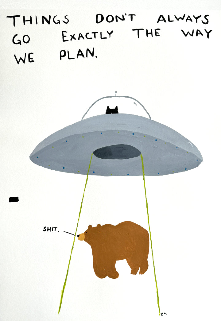 The Plan by Billy Murphy, a original acrylic on 310gsm southbank coarse from 2024