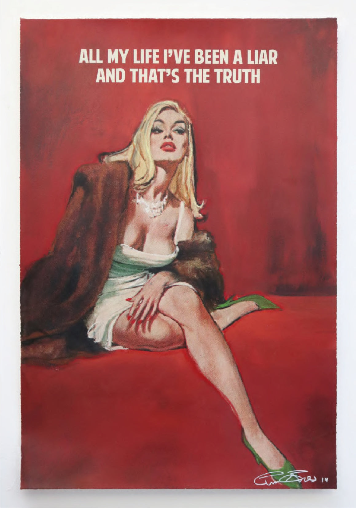 A Dangerous Idea - Box Set by The Connor Brothers, a limited edition one unique, hand-painted work on paper with acrylic, oil pastel & silkscreen and a set of 6 pigment prints on archival paper with silkscreen varnish. from 2019