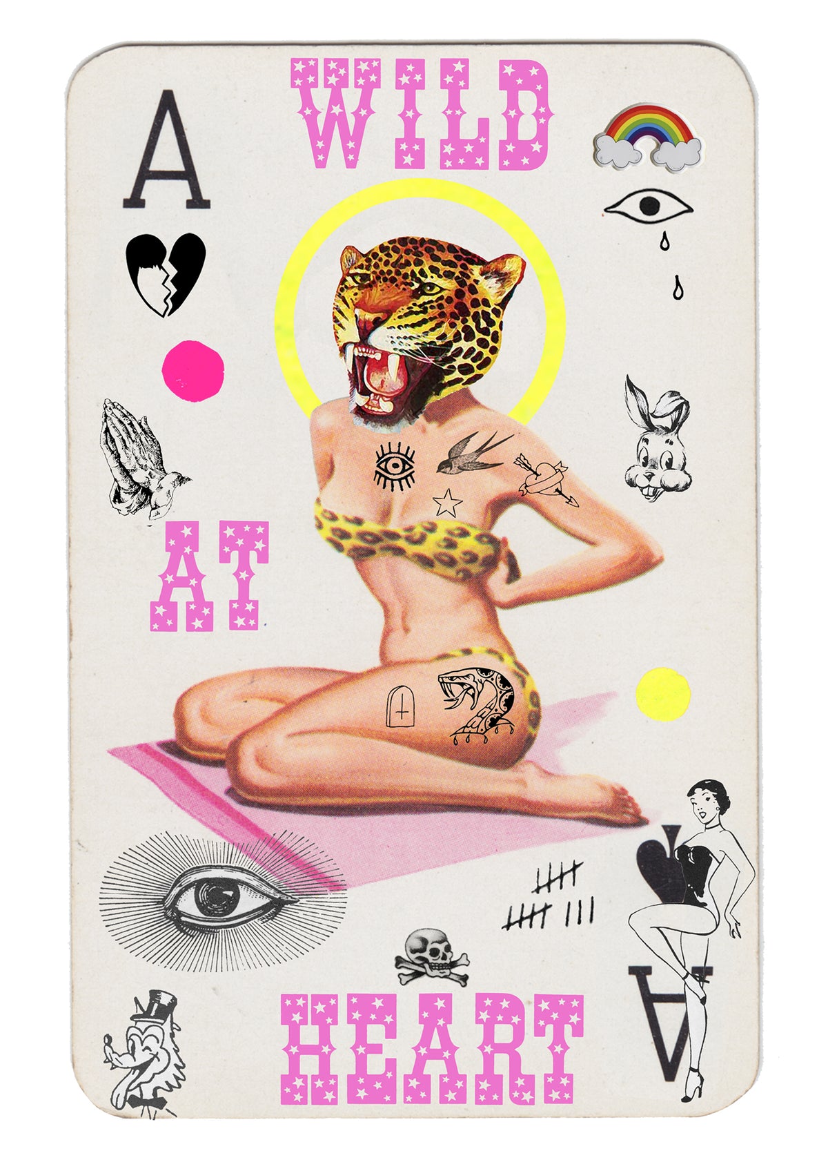 Wild At Heart (Ace) by Rugman, a open edition giclée print on hahnemühle 308gsm rag paper from 2025