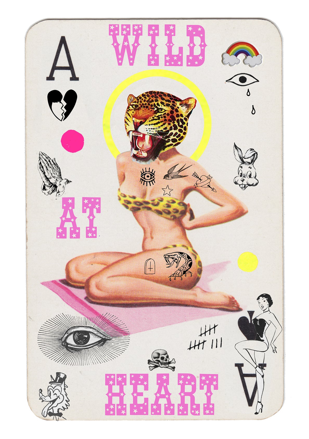 Wild At Heart (Ace) by Rugman, a open edition giclée print on hahnemühle 308gsm rag paper from 2025