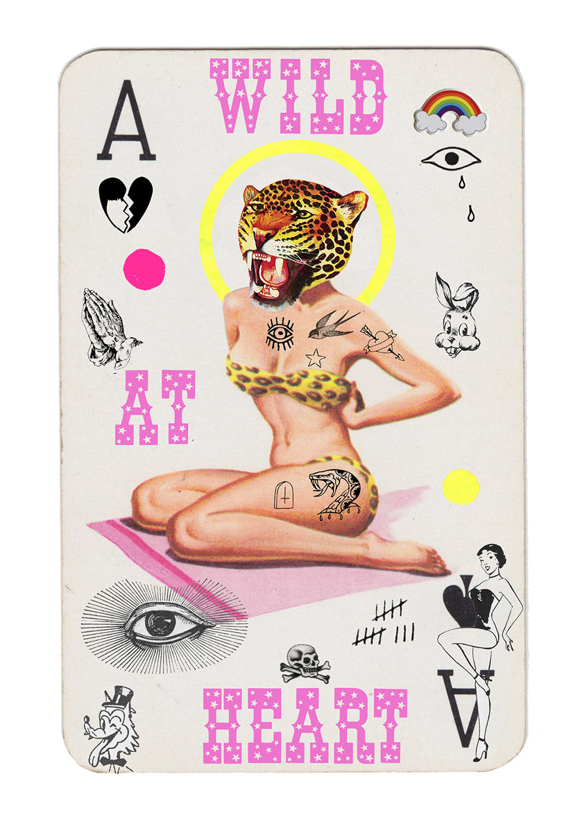 Wild At Heart (Ace) by Rugman, a open edition giclée print on hahnemühle 308gsm rag paper from 2025