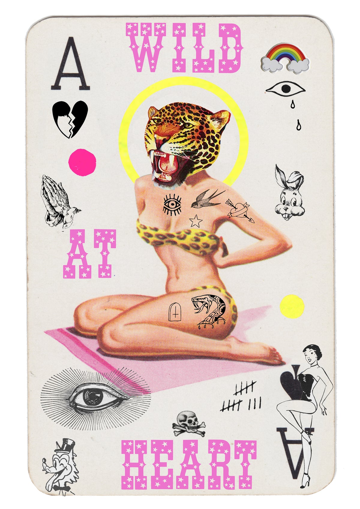 Wild At Heart (Ace) by Rugman, a open edition giclée print on hahnemühle 308gsm rag paper from 2025